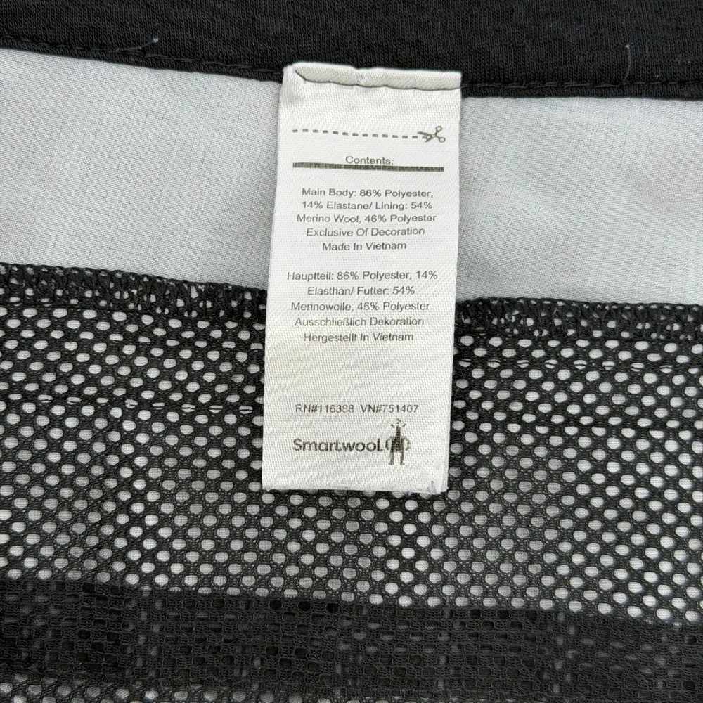 Smartwool Performance Shorts Mens XL Black Grid Plaid Merino Lining Hiking Swim